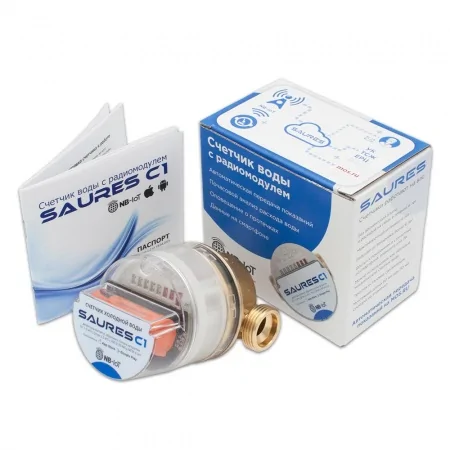 Установка <br>умного счетчика воды <br>SAURES C1